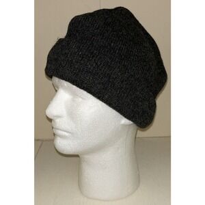 Paris Accessories Wool Blend Ragg Winter Hat Fleece‎ Lined Dark Gray